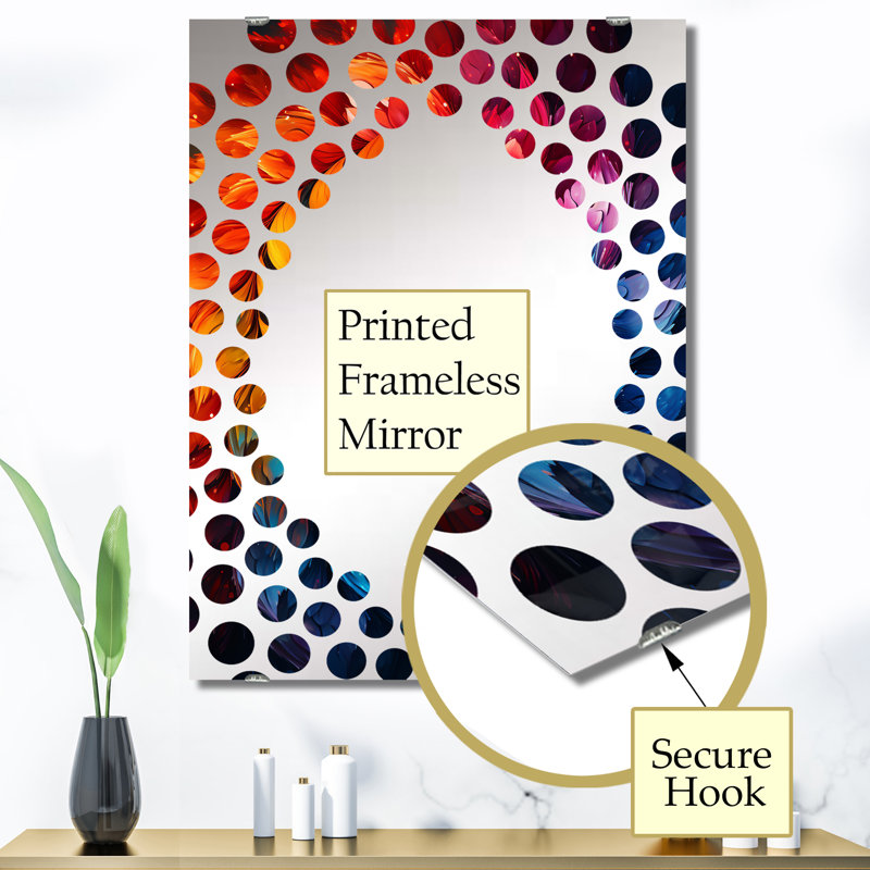 Carlsbourg - Miroir mural fractal abstrait, 40 po x 30 po