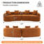 Canapé modulaire incurvé à compression Compression, canapé-lit en chenille haute densité 30D pour appartement, salon, L 110 po-346382312