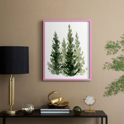 «Simple Evergreen II», reproduction encadrée - bois massif