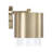 24.25"W x 8.25"H 3-Light Cylindrical Metal Vanity and Seeded Glass-100745548