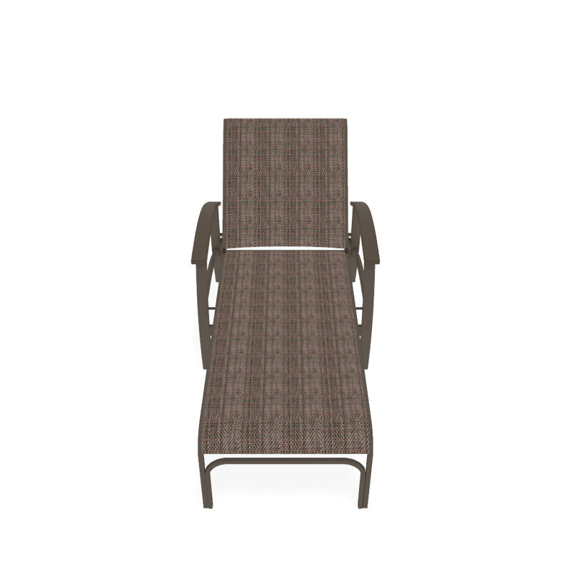 Belle Isle Outdoor Chaise Lounge, Desert P60, Textured Snow, Forest Forest Green 22D Sunbrella®