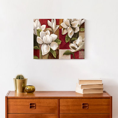 Patchwork de magnolias sur toile