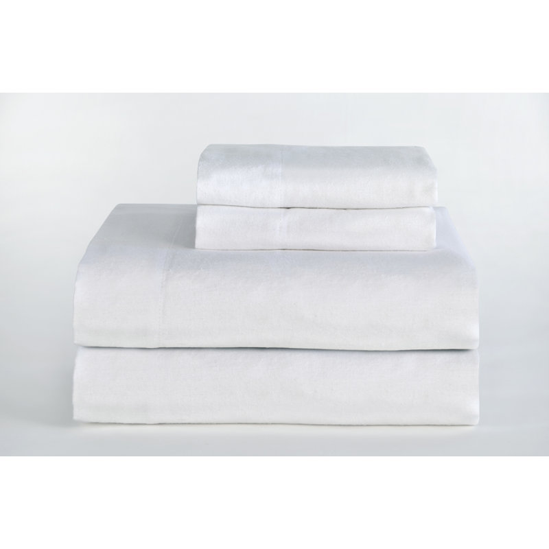 Pointehaven 170 GSM 100% Cotton Flannel Deep Pocket Sheet Set, Queen, Chocolate