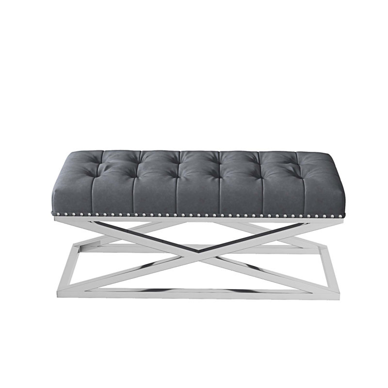 Banc de rangement Keti, Gris foncé