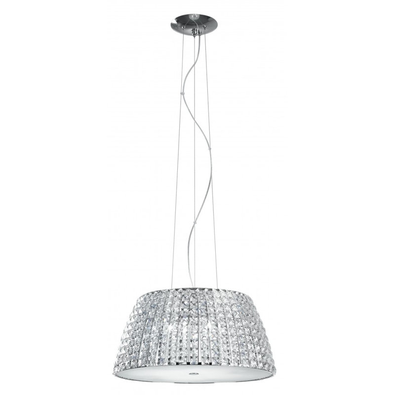 Ann 6 - Light Chrome Crystal Pendant