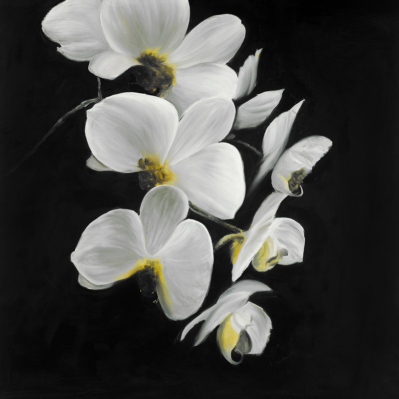 « belle orchidées », reproduction de peinture à l’huile sur toile tendue, H 36 po x l 36 po x P 1,5 po