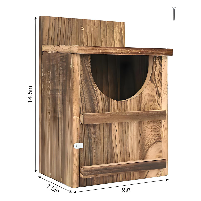 Boîte de nidification en bois Owl Haven