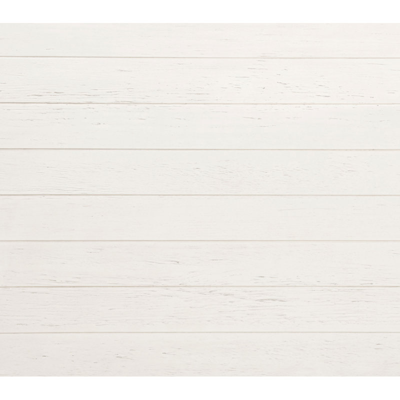 Table basse à roulettes Rouseil, Blanc patiné