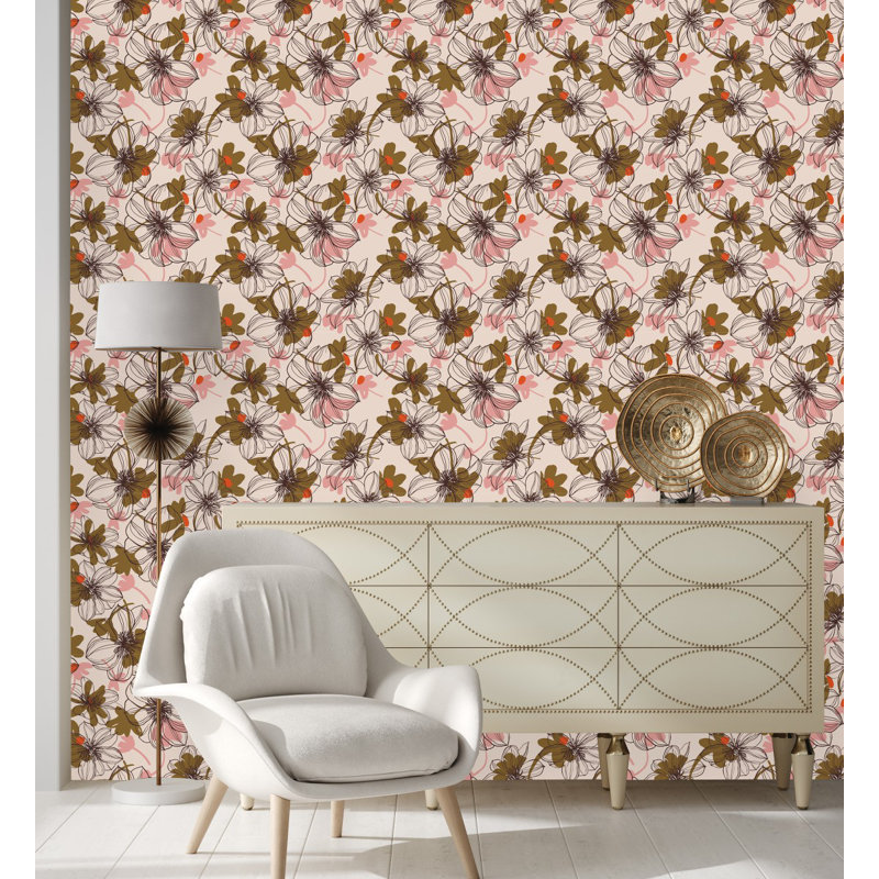 Floral Tile, 2.08' W x 18.75' L