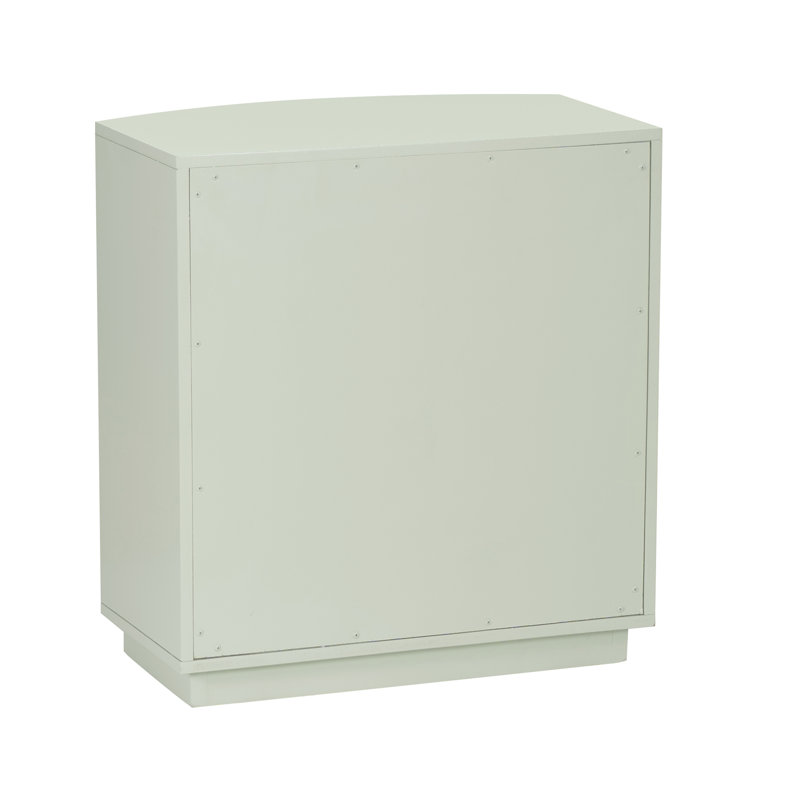 Chantel 3 Drawer Nightstand White, Green