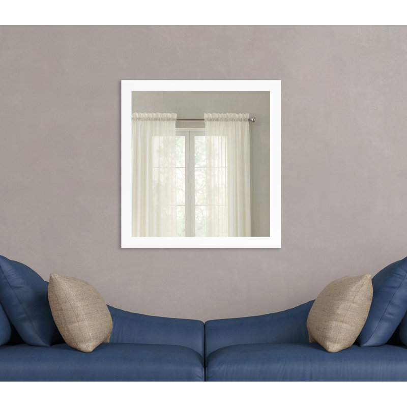 Tieger Mirror, 18" H x 18" W, White