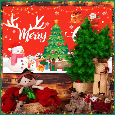 Christmas Party Supplies, Large Christmas Backdrop Banner