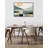 Mid Century Modern Abstract Geometric Coastal Landscape by The Creative Bunch Studio Framed Canvas Wall Art Print
