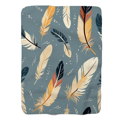 Boho Feathers - 1 Piece Premium Blanket