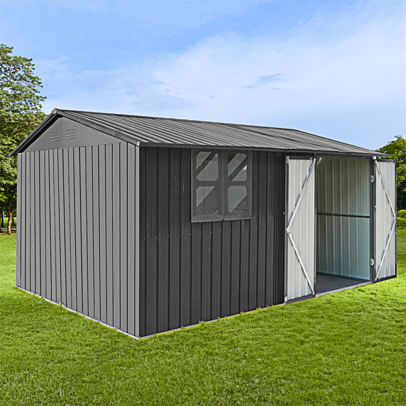 Remise de jardin d'extérieur avec fenêtre, Gris