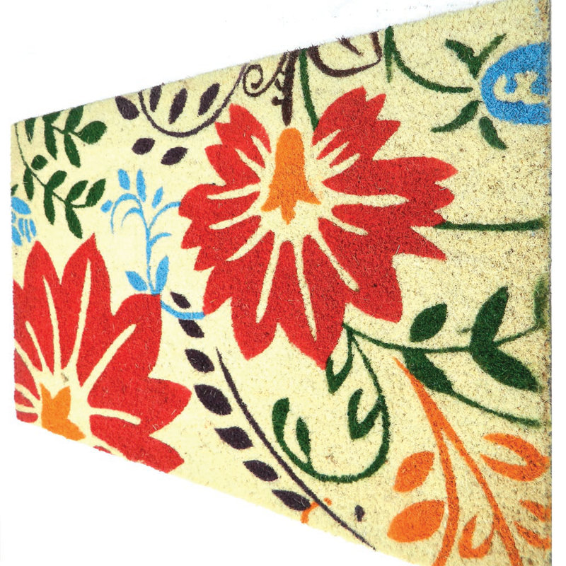 Ajee Non-Slip Floral Doormat