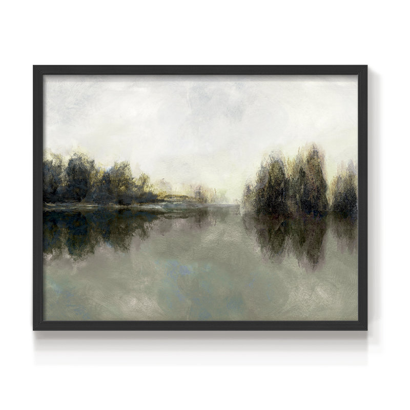 Rainy Sunset - impression encadrée - réaménageable, H 22 po x l 28 po, Noir, noir, noir, noir