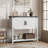 31.5" Farmhouse Wood Entryway Table with 2-Door Cabinet and Shelf-1452712817