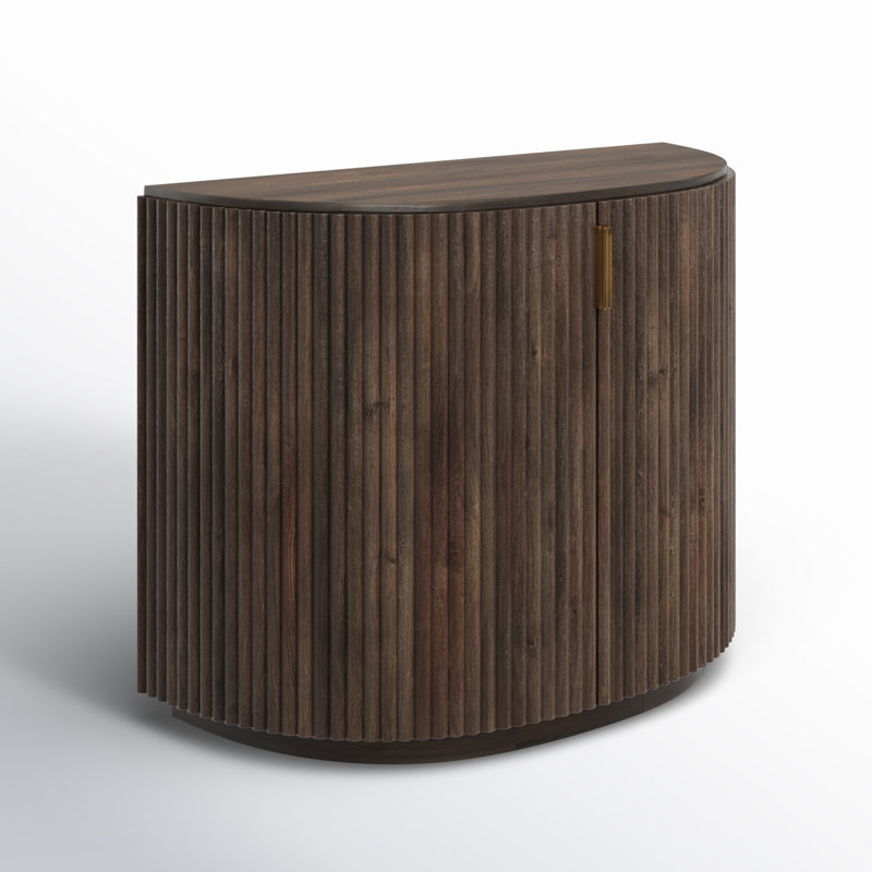 Buffet décoratif en bois massif Chessa, Brun foncé