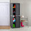 Armoire de rangement réglable à 4 tablettes avec portes Sterilite, gris 01423V01