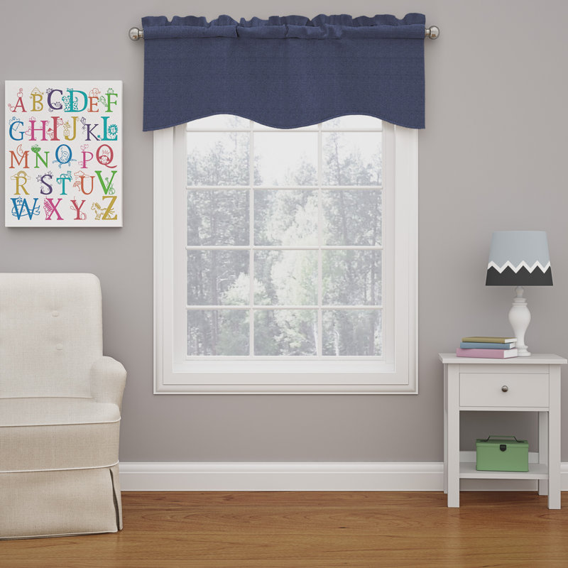 Kendall Scalloped Window Pelmet, Denim