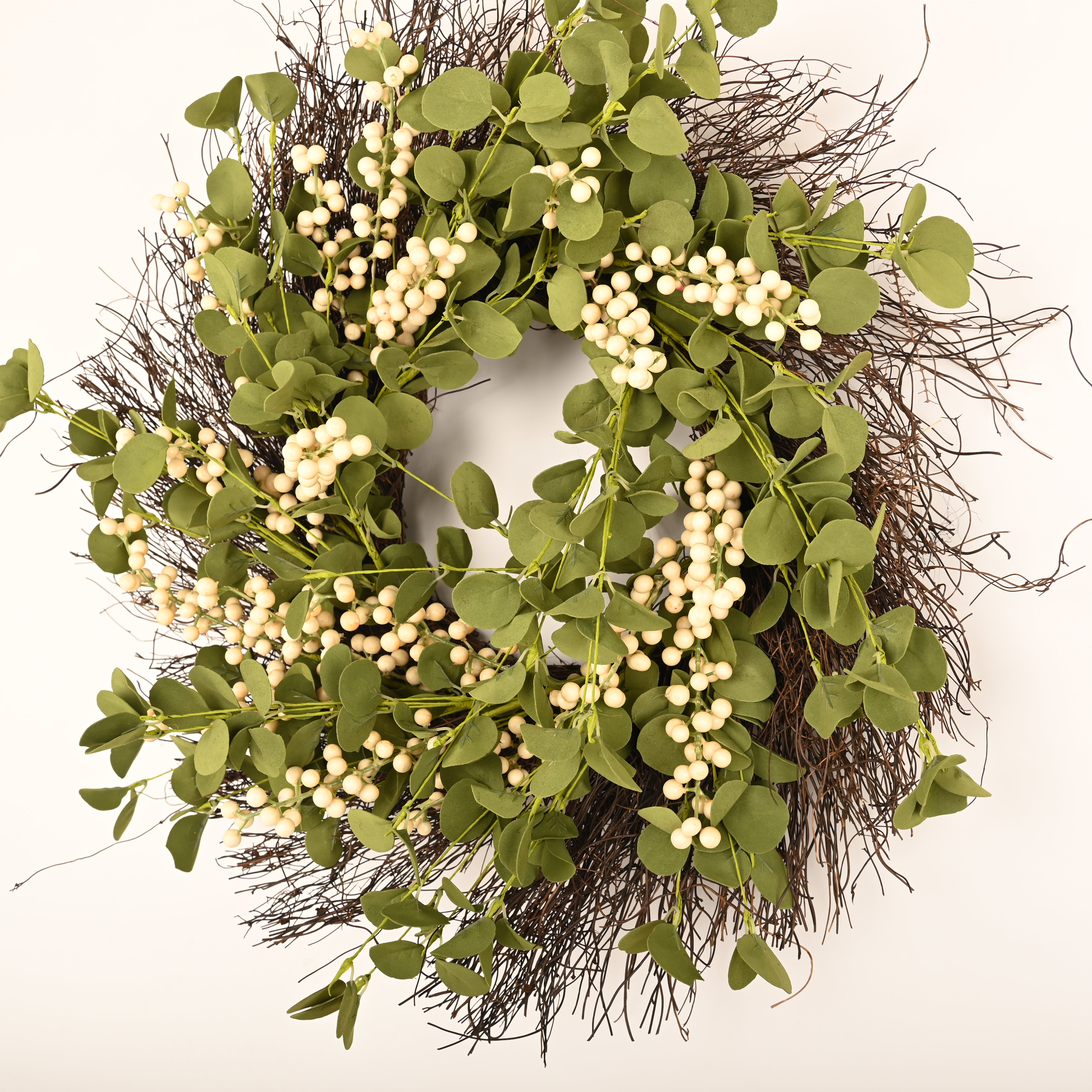 Primrue Ansuma 24 Green Handmade Faux Olive Polyester Wreath & Reviews