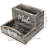 Rustic Torched Wood Mail Holder And Key Organizer Entryway Storage Tray With Cursive Mail And Keys Word Design