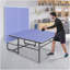 Ensemble de table de ping-pong pliable et portatif bleu 9 * 4,1 pi pour les jeux d'intérieur avec filet, 2 raquettes et 3 balles-128611231-128611233