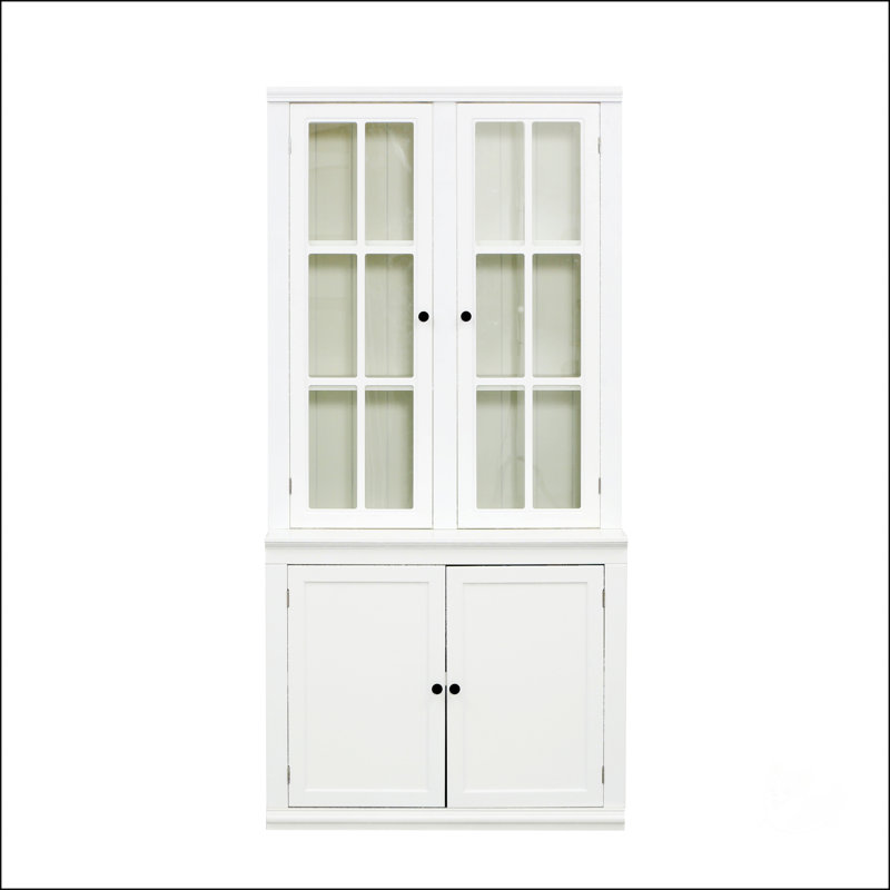 Vitrine haute 75,25 po avec portes doubles en verre