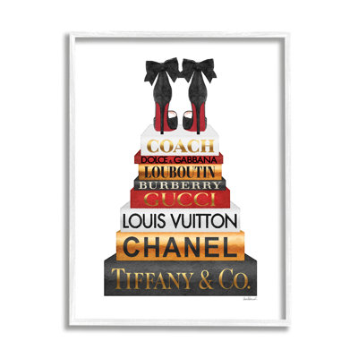" Designer Bow Heels On Deluxe Glam Bookstack " by Amanda Greenwood