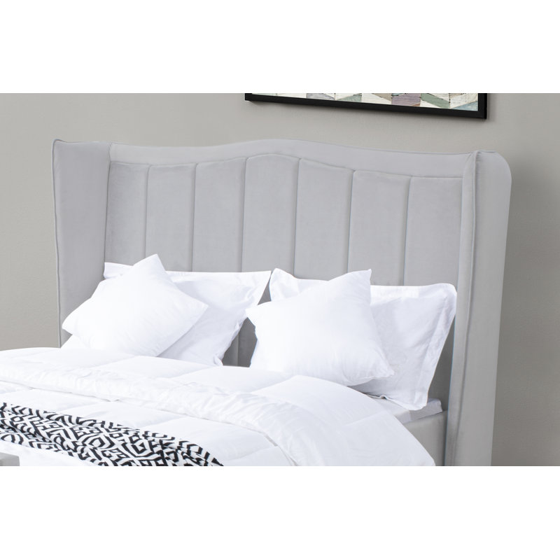 Bridgitte Upholstered Bed, Light Grey, Kingsize (5')