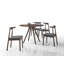 Chaise d'appoint en bois massif Rumley espresso