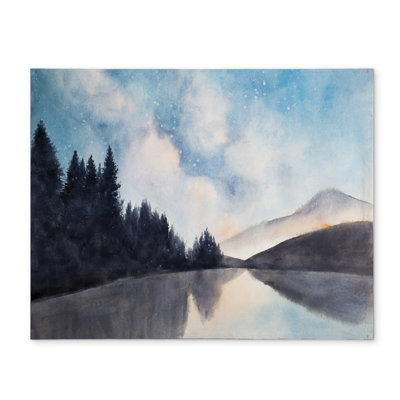 Lakeview by Night Bedroom Trees Placemat | Home Decor