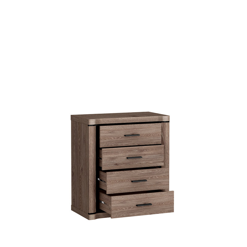Temmo Laminate Rectangle Accent Chest, Truffle oak