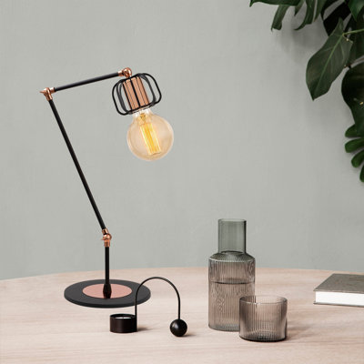 Lampe de bureau 20,47 po noir / cuivre Mariani