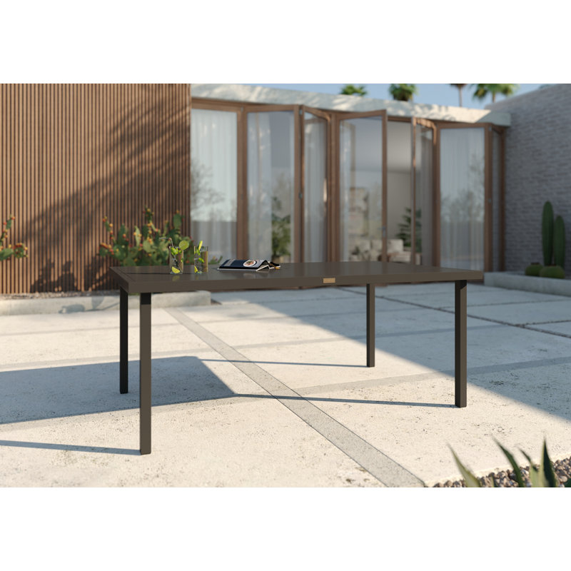 Jasper Rectangular Metal Outdoor Dining Table , 73'' in. W 44'' in. D