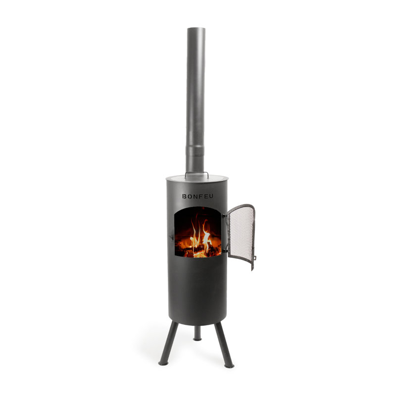 Triangle Steel Chimnea, Black