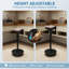 Tabouret réglable sans dossier, tabouret réglable, brun