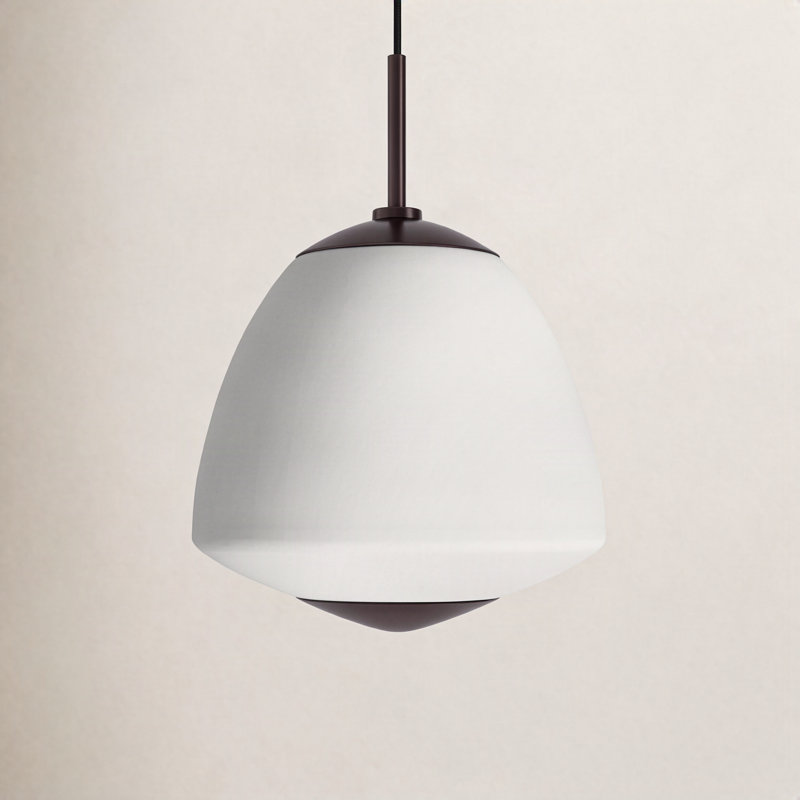 Darby 1 - Light Single Pendant, Aged Brass, 11" H x 8" W x 8" D