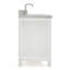 Meuble-lavabo simple 36 po avec plateau en marbre blanc de Carrare Abbate-85364355
