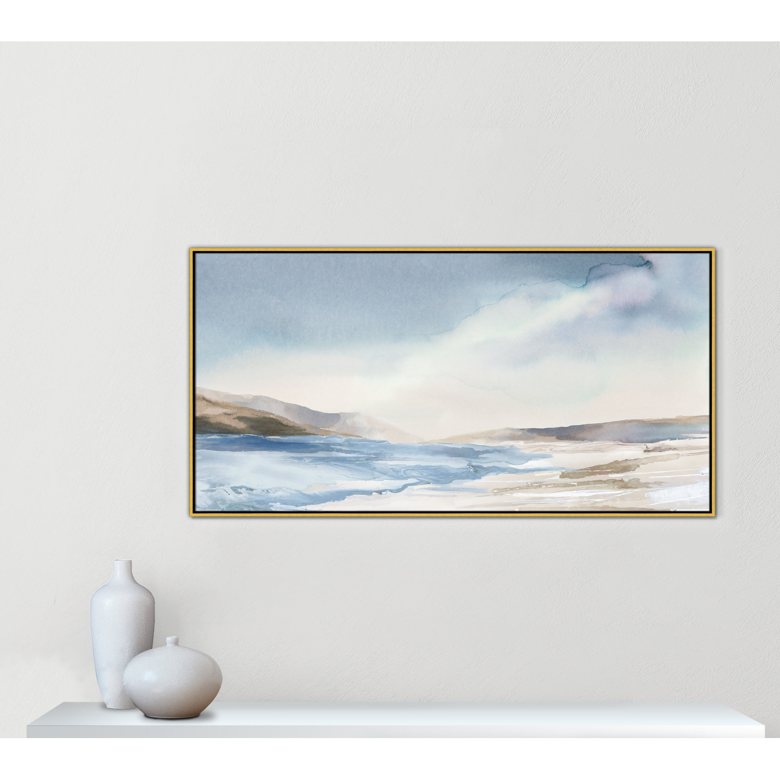 Mystic Shores Print by Mystic Shores, 31.5" H x 61.5" W, Gold