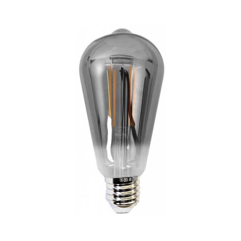 FILAMENT ST64 LED SMOKE BULB 4W 27000K, Grey