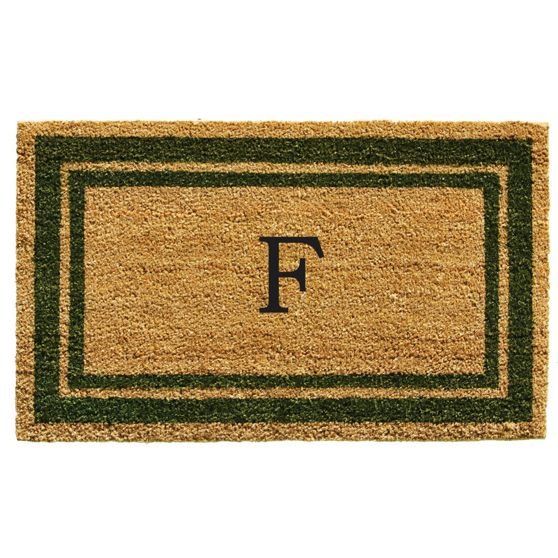 Tapis d'entrée antidérapant Stortz, Rectangle 2 pi x 3 pi, F, Vert sauge / brun