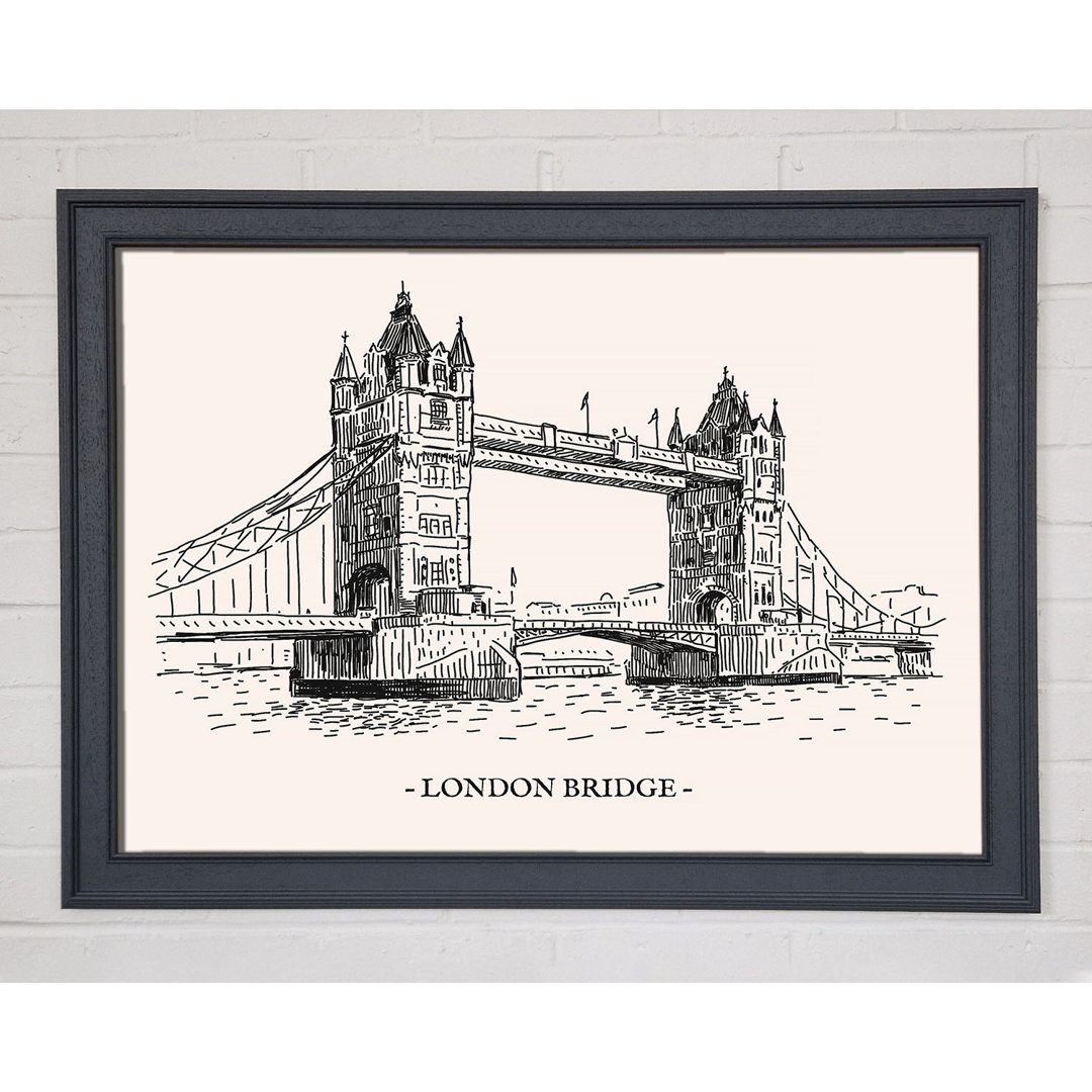 Umriss der London Bridge - Drucken