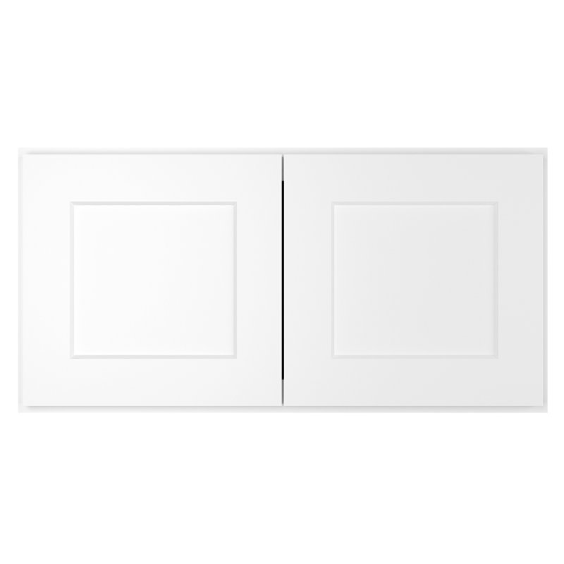Armoire murale prête à assembler 2 portes, Shaker pierre grise, L 30 po x H 15 po x P 12 po