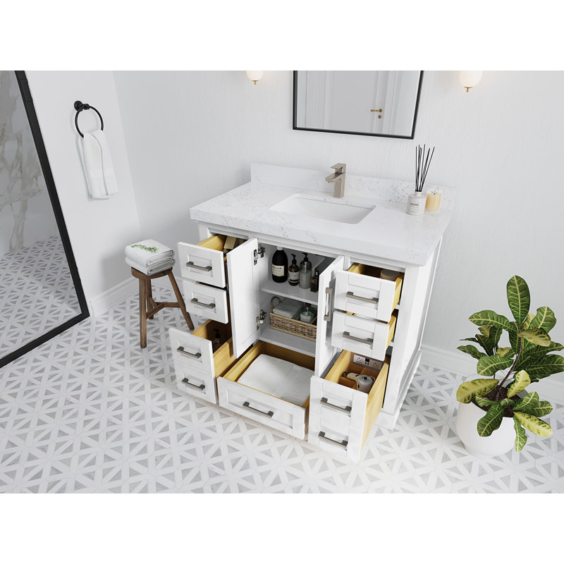 42'' Single Bathroom Vanity with Top, Empira