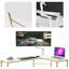 Bureau en coin 57,9 po en L blanc - Bureau d'ordinateur de coin pour bureau de jeu, bureau à domicile ou bureau moderne