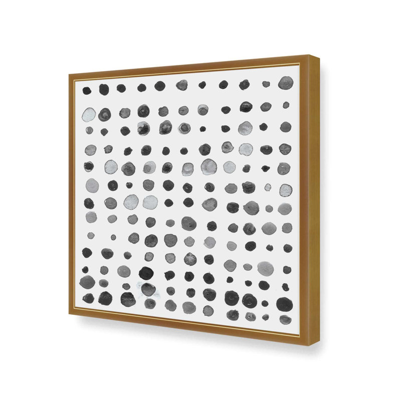 Commande en noir et blanc, H 13,75 po x l 13,75 po, Or poli