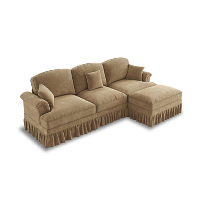  Seater Modular L Shaped Sectional Couch with Movable Ottoman
