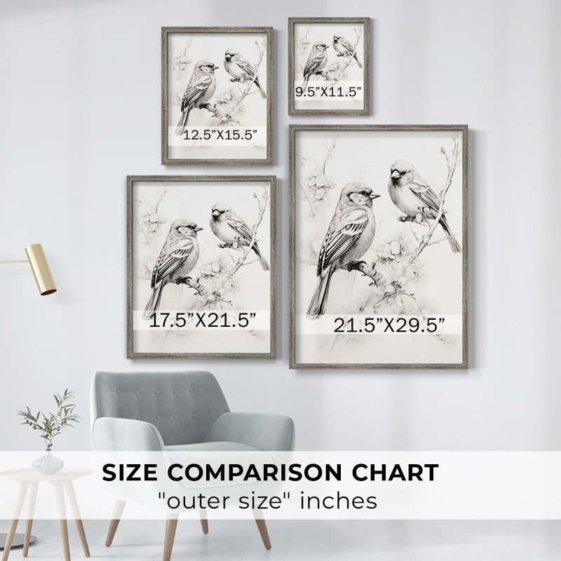 Reproduction encadrée vintage en bois massif L III